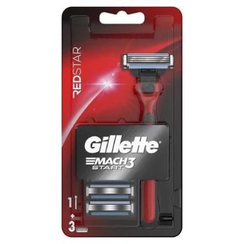 Gillette Aparat de ras Mach3 Start Red + 3 capuri de rezervă