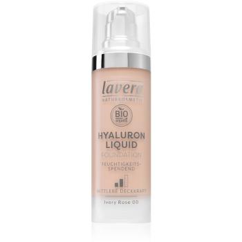 Lavera Hyaluron Liquid Foundation make-up cu textura usoara cu acid hialuronic culoare 00 Ivory Rose 30 ml