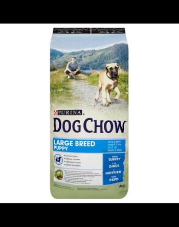 Purina Dog Chow Puppy Large Breed hrana uscata caini juniori de talie mare, curcan 14 kg