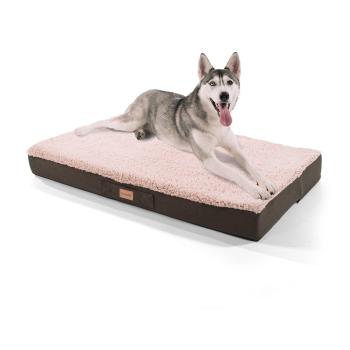 Brunolie Balu, pat pentru câine, pernă pentru câine, lavabil, ortopedic, antiderapant, spumă cu memorie, dimensiunea XL (120 × 10 × 72 cm)