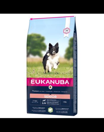 EUKANUBA Senior Small&amp;Medium Lamb &amp; Rice hrana uscata caini seniori 24 kg (2 x 12 kg)