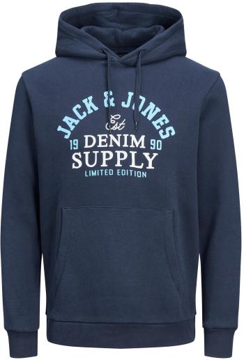 Jack&Jones PLUS Hanorac pentru bărbați JJELOGO Regular Fit 12211754 Dark Navy 3XL