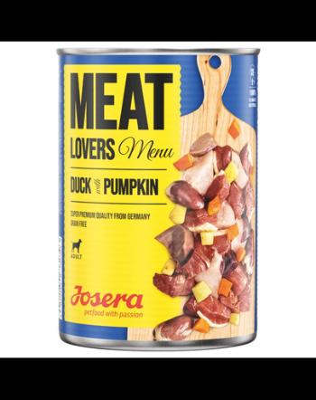 JOSERA Meatlovers Menu hrana umeda pentru caini, rata si dovleac 400 g