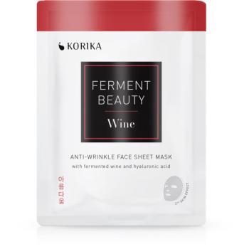 KORIKA FermentBeauty mască facială de pânză cu efect anti-rid, cu vin fermentat și acid hialuronic 20 g