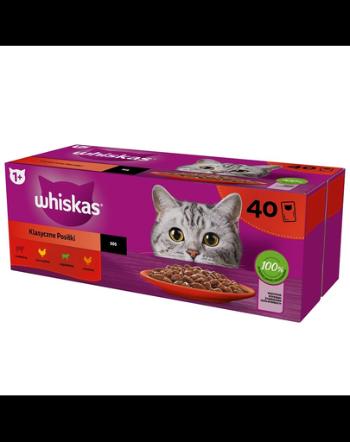 WHISKAS Hrana umeda in sos Classic Meals 40x85 g, pentru pisici adulte