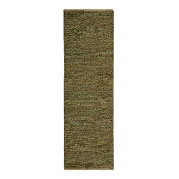 Covor tip traversă verde închis handmade din iută 66x200 cm Soumak – Asiatic Carpets