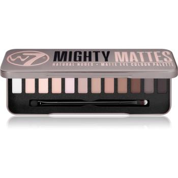W7 Cosmetics Mighty Mattes paletă cu farduri de ochi cu efect matifiant 15.6 g