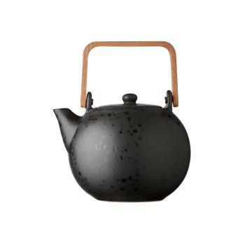Ceainic din gresie ceramică Bitz Basics, 1,2 l, negru