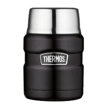Thermos Thermos Style pentru alimente cu lingură pliantă și cupă - negru mat 470 ml