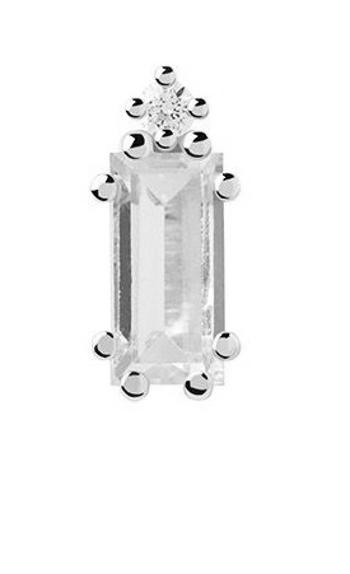 PDPAOLA Cercel fin single argintiu cu pietre de zircon BEA Silver PG02-786-U