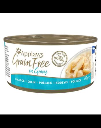 APPLAWS Grain Free hrana umeda fara cereale pentru pisici, cu ton in sos, 12 x (6x70g)