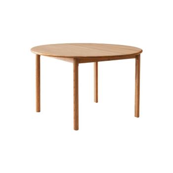 Masă de dining în culoare naturală rotundă extensibilă din lemn de stejar ø 120 cm Noor – Hammel Furniture