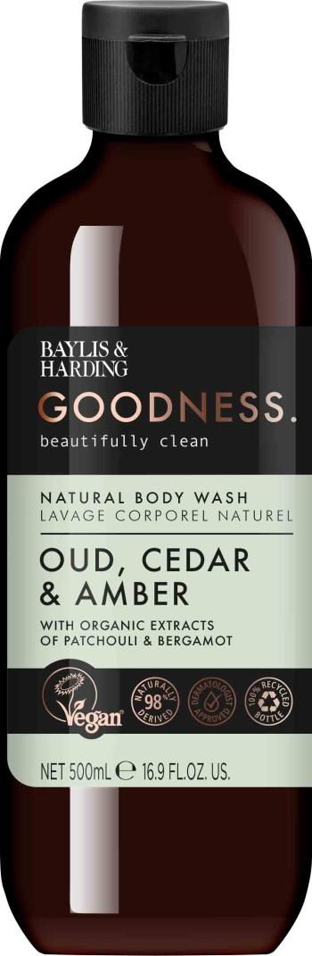 Baylis & Harding Gel de duș Oud, cedru și chihlimbar Goodness (Natural Body Wash) 500 ml