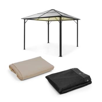 Blumfeldt Pantheon Solid Sky Ambient Solar, pavilion, plase pentru țânțari, 3 × 3 m, iluminat solar