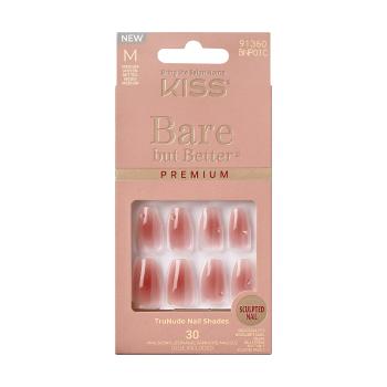 KISS Unghii adezive Bare but Better Nails - Shine 30 buc