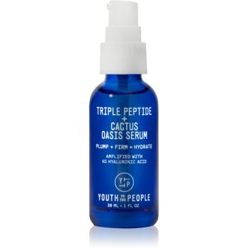 Youth To The People Triple Peptide + Cactus Oasis Serum ser facial pentru față și gât 30 ml