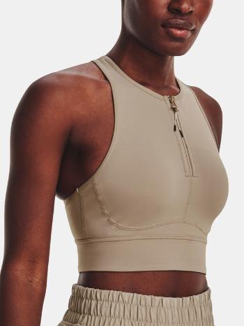 Under Armour UA Meridian Zip Crop Sport Sutien Bej