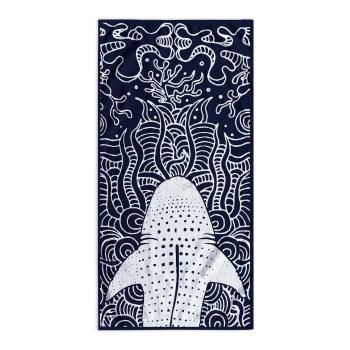 Prosop de plajă albastru închis 90x180 cm Shark – DecoKing