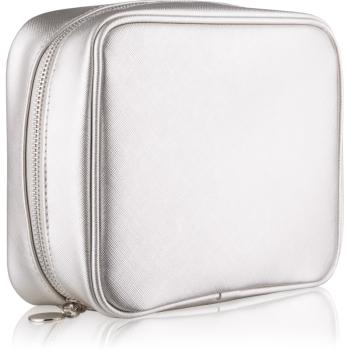 Notino Basic geantă de cosmetice pentru femei, de voiaj Silver (21 × 6,5 × 16,5 cm) L