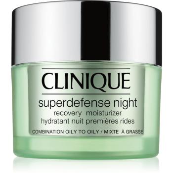 Clinique Superdefense™ Night Recovery Moisturizer Crema de noapte hidratanta anti-rid pentru ten gras și mixt 50 ml