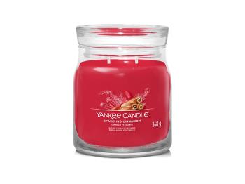 Yankee Candle Lumânare aromatică Signature sticlă medie Sparkling Cinnamon 368 g