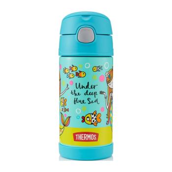 Thermos FUNtainer termos copii cu paie - sirena 355 ml