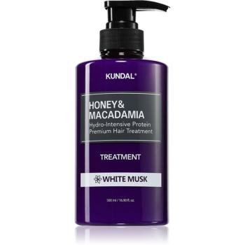 KUNDAL Honey & Macadamia White Musk crema intens hidratanta pentru păr uscat și deteriorat 500 ml