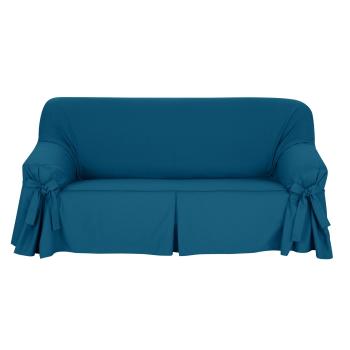 Husa pentru canapea cu snur - albastra - Mărimea 3 locuri