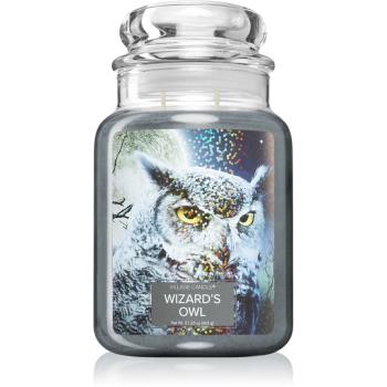 Village Candle Wizard´s owl lumânare parfumată  (Glass Lid) 602 g