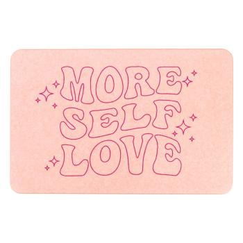 Covoraș de baie roz deschis din diatomit 39x60 cm More Self Love – Artsy Doormats