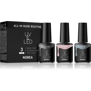 NOBEA UV & LED All-in Red Routine set de lacuri de unghii 3 x 6 ml