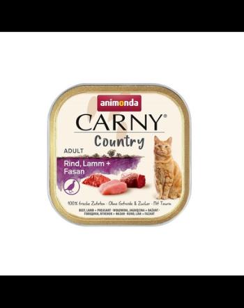 ANIMONDA Carny Country Adult Beef&amp;Lamb&amp;Pheasant 100 g Hrana pentru pisici, cu vita, miel si fazan