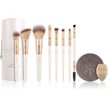 Luvia Cosmetics Prime Vegan set de pensule cu husă Sparkling Wine 10 buc