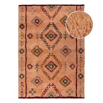 Covor în culoarea somonului țesut manual din lână 200x290 cm Moroccan Sahara – Flair Rugs