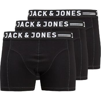 Jack&Jones PLUS 3 PACK -boxeri pentru bărbați JACSENSE 12147591 Black 6XL