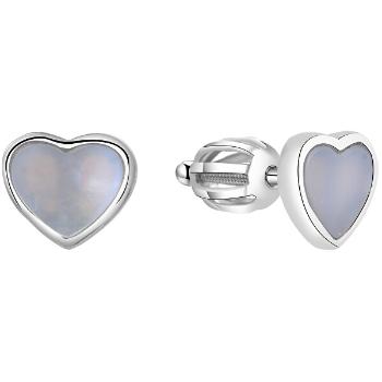 Beneto Cercei de inimă din argint cu mama perlă AGUP1653S