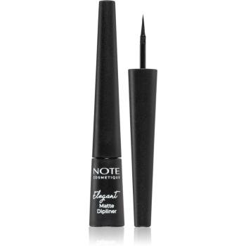 Note Cosmetique Elegant Matte Dipliner tuș lichid pentru ochi, cu efect mat 01 Coal Black 2,5 ml