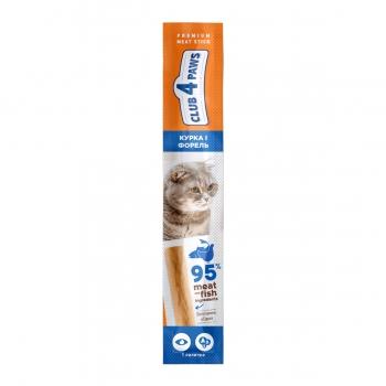 CLUB 4 PAWS Premium Stick, recompense pisici, Baton, Găină și Păstrăv, 5g