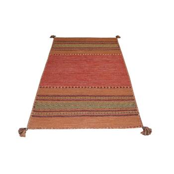 Covor din bumbac Floorita Antique Kilim, 70 x 140 cm, portocaliu