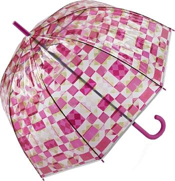 Esprit Umbrelă baston pentru femei Long AC Domeshape Transparent 58724 kaleidoscope