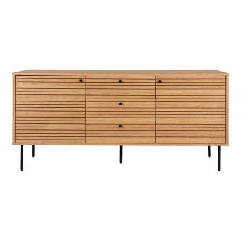 Comodă în culoare naturală joasă cu aspect de lemn de stejar 150x74 cm Kyoto – House Nordic