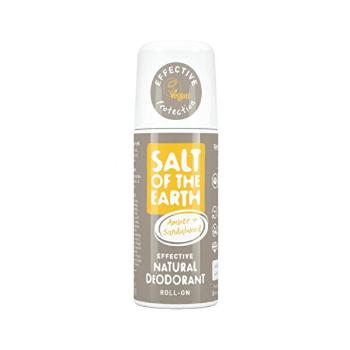 Salt Of The Earth Deodorant cu bilă de ambră și lemn de santal (Natural Roll On Deodorant) 75 ml
