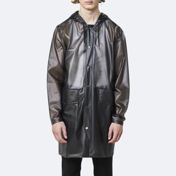 Rains Transparent Hooded Coat 1269 FOGGY BLACK