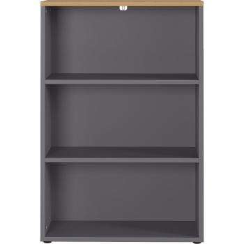 Bibliotecă gri antracit cu aspect de lemn de stejar 80x120 cm Agenda – Germania