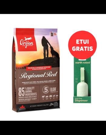 ORIJEN Regional Red 11,4 kg + EARTH RATED Etui + saci 15 buc GRATIS