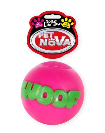 PET NOVA DOG LIFE STYLE Minge WOOF pentru caini,roz, 8cm