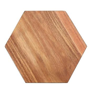 Tocător din lemn de acacia Premier Housewares Hexagon, 30 x 35 cm