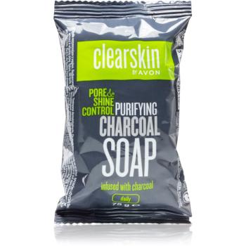 Avon Clearskin  Pore & Shine Control sapun pentru curatarea fetei cu cărbune activ 75 g