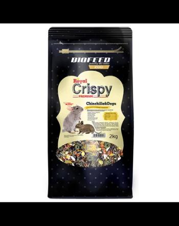 BIOFEED Royal Crispy Hrana premium pentru Chinchilla si Degu 2 kg