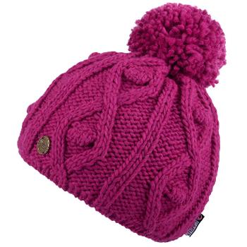 CAPU Pălărie de iarnă cu pom-pom Burgundia Pink-353-A